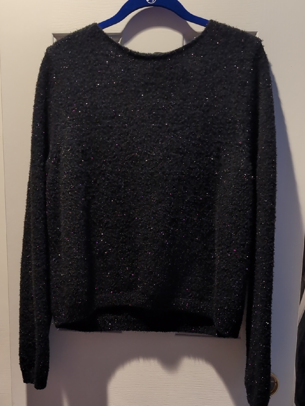 Worthington Black Sparkle Crewneck Sweater